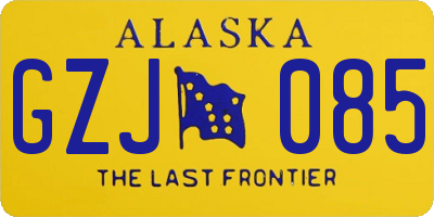 AK license plate GZJ085