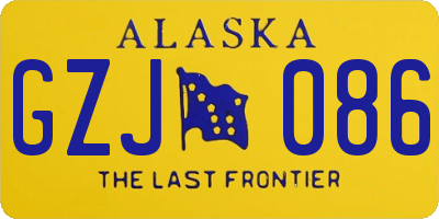 AK license plate GZJ086