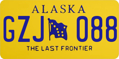 AK license plate GZJ088