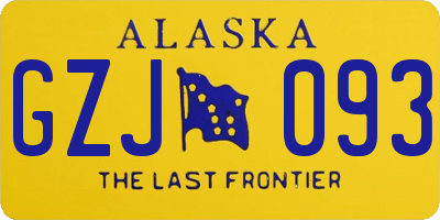 AK license plate GZJ093
