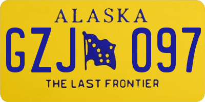 AK license plate GZJ097