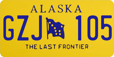 AK license plate GZJ105