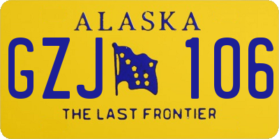 AK license plate GZJ106