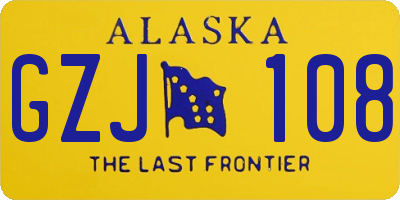 AK license plate GZJ108