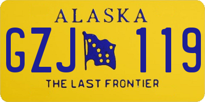 AK license plate GZJ119