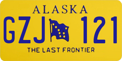 AK license plate GZJ121