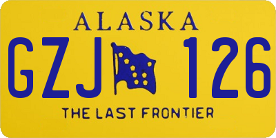 AK license plate GZJ126
