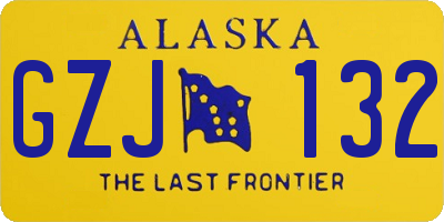 AK license plate GZJ132