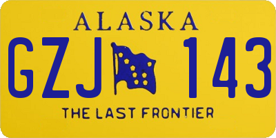 AK license plate GZJ143