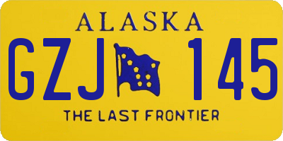 AK license plate GZJ145