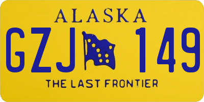 AK license plate GZJ149