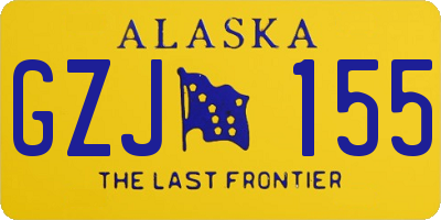 AK license plate GZJ155