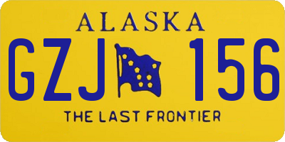 AK license plate GZJ156