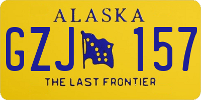 AK license plate GZJ157