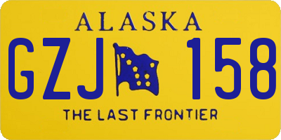 AK license plate GZJ158