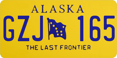 AK license plate GZJ165