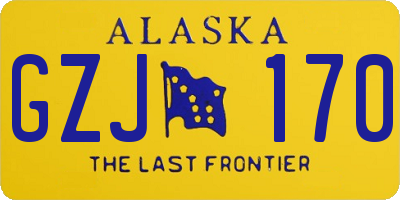 AK license plate GZJ170