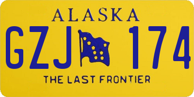 AK license plate GZJ174