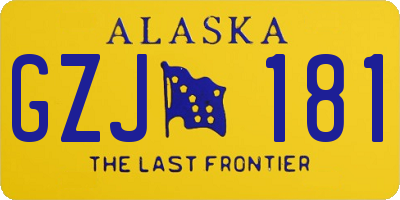 AK license plate GZJ181