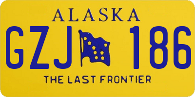 AK license plate GZJ186