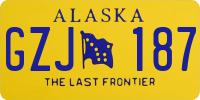 AK license plate GZJ187