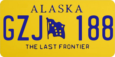 AK license plate GZJ188