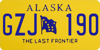 AK license plate GZJ190