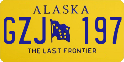 AK license plate GZJ197