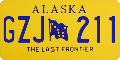 AK license plate GZJ211