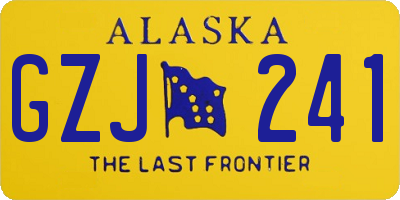 AK license plate GZJ241