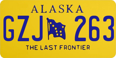 AK license plate GZJ263