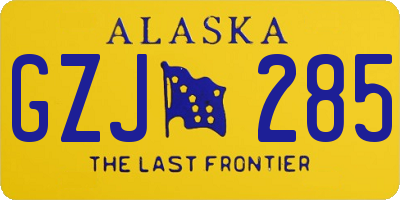 AK license plate GZJ285