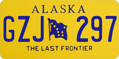 AK license plate GZJ297