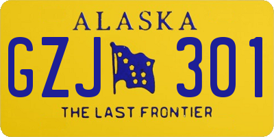 AK license plate GZJ301