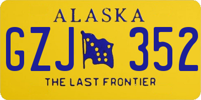 AK license plate GZJ352
