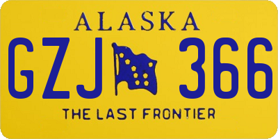 AK license plate GZJ366