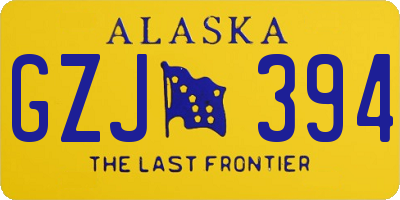 AK license plate GZJ394