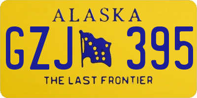 AK license plate GZJ395
