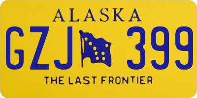 AK license plate GZJ399