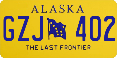 AK license plate GZJ402