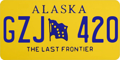 AK license plate GZJ420