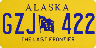 AK license plate GZJ422