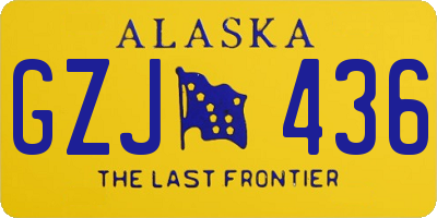 AK license plate GZJ436