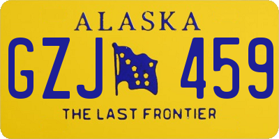 AK license plate GZJ459