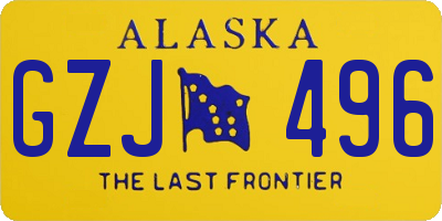 AK license plate GZJ496