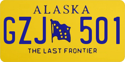 AK license plate GZJ501
