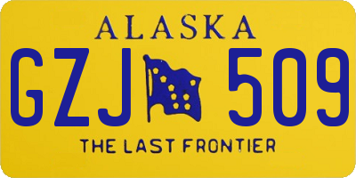 AK license plate GZJ509