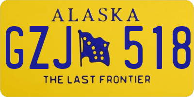 AK license plate GZJ518