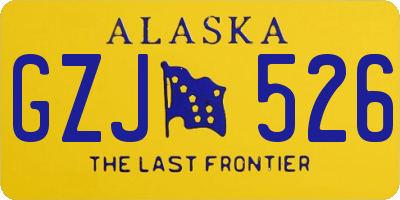 AK license plate GZJ526