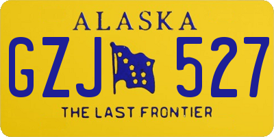 AK license plate GZJ527